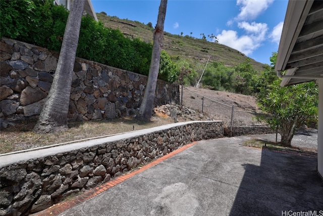 exterior details featuring a mountain view