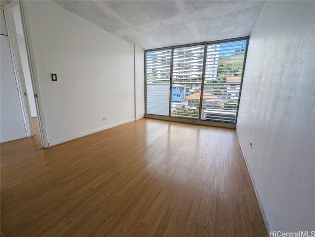 unfurnished room featuring wood-type flooring