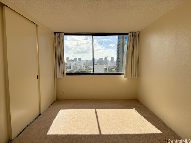 empty room with a textured ceiling