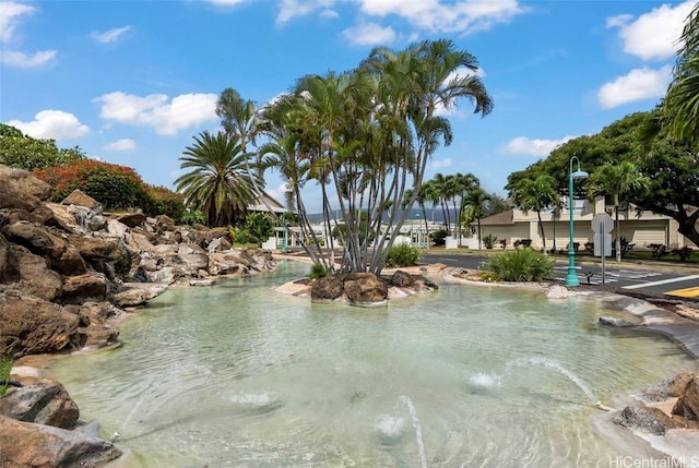 view of water feature