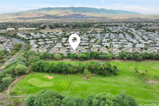 aerial view featuring a mountain view