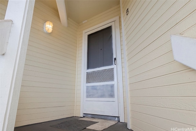 view of doorway to property