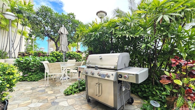 view of patio / terrace with area for grilling