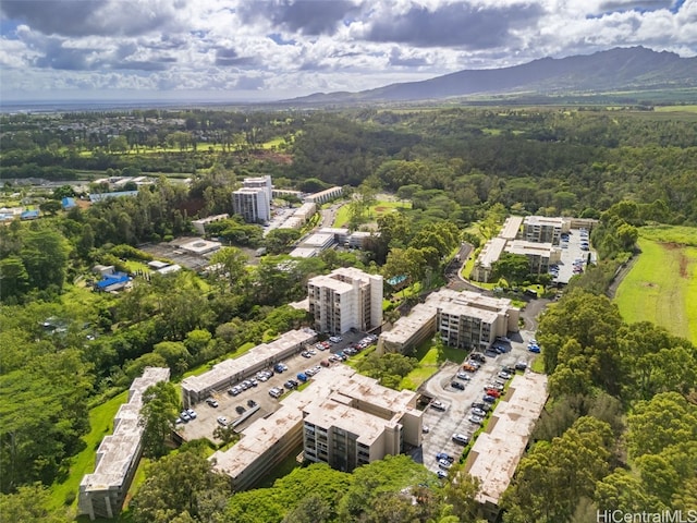 aerial view featuring a mountain view