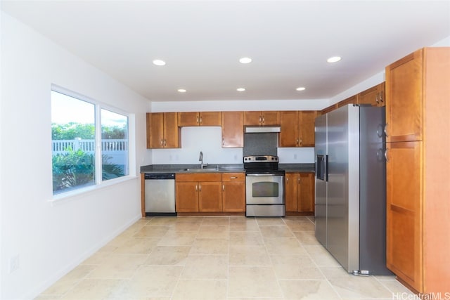 kitchen featuring sink and stainless steel appliances