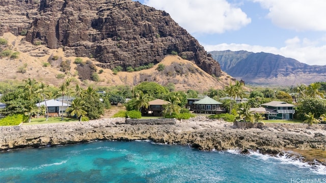 property view of mountains with a water view