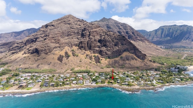 property view of mountains featuring a water view