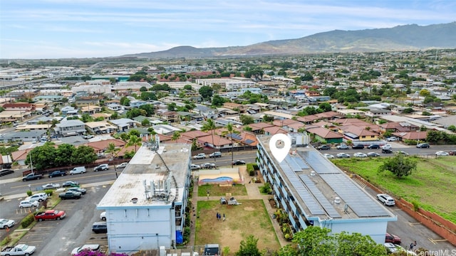 bird's eye view featuring a mountain view