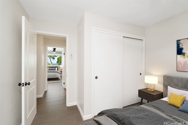 bedroom featuring a closet