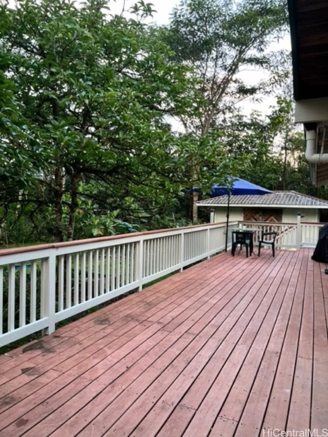 view of wooden terrace