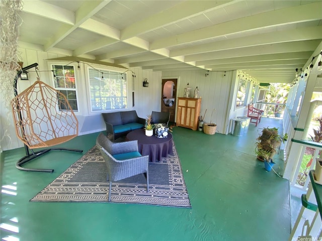 view of patio featuring an outdoor living space