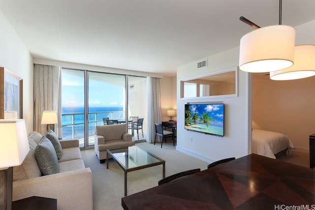 view of carpeted living room