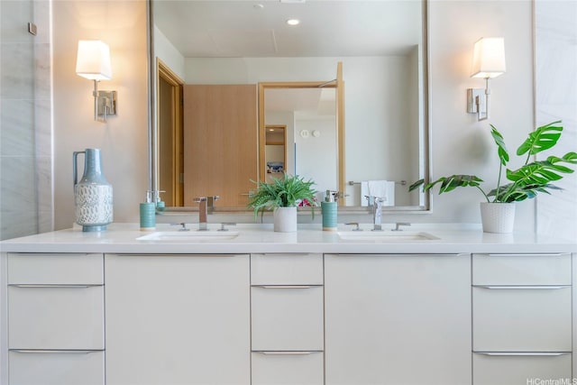 888 Kapiolani Blvd Unit Ph4507, Honolulu, HI 96813 - bathroom featuring double vanity