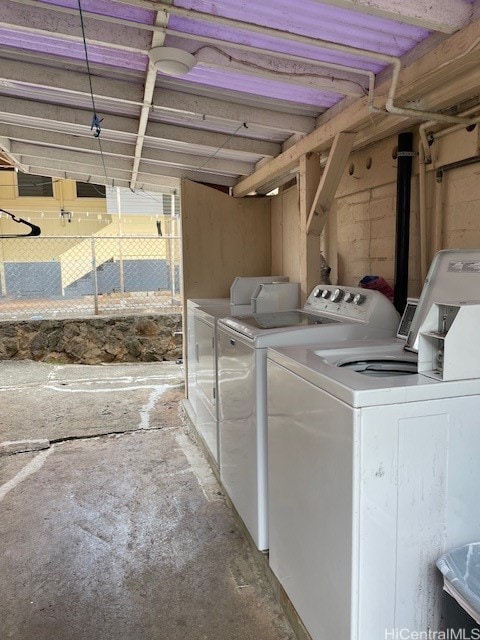 laundry area with washer and clothes dryer