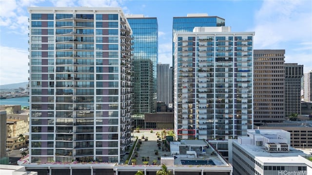 property's view of city with a water view