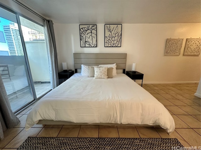 view of tiled bedroom