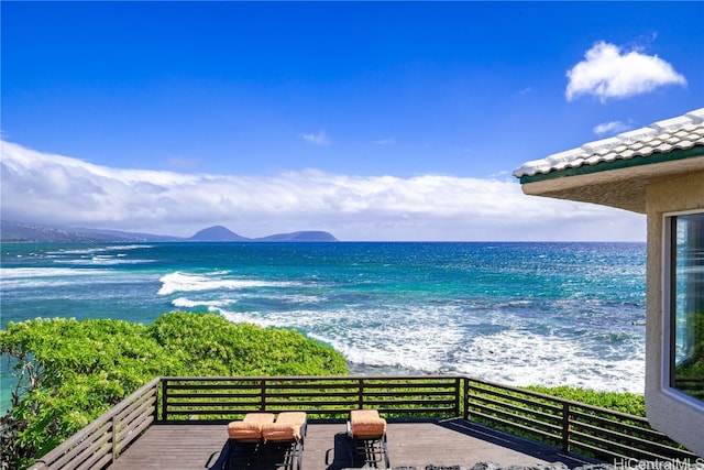 water view featuring a mountain view