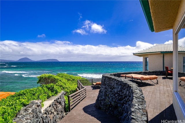 property view of water with a mountain view