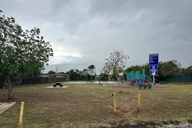 view of jungle gym