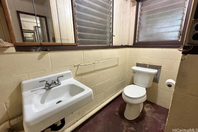 bathroom featuring toilet and sink