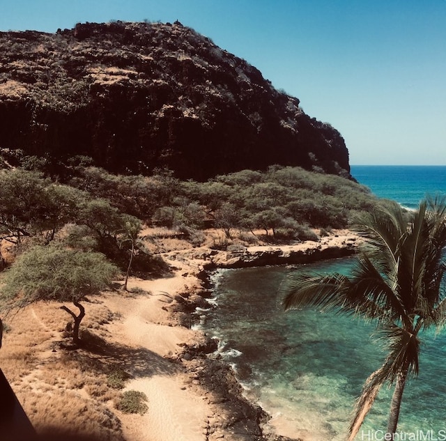 property view of mountains featuring a water view