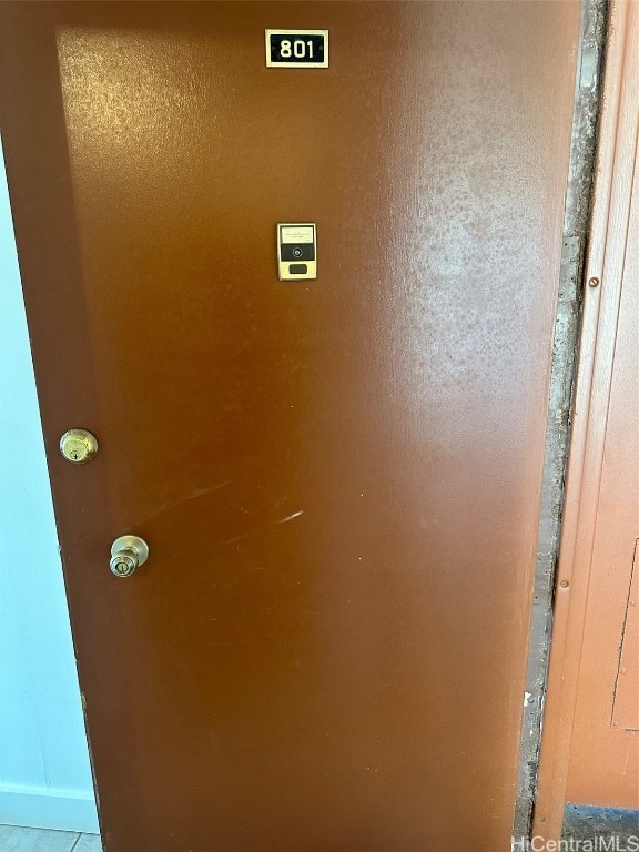 room details featuring tile patterned flooring