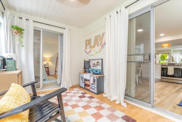 interior space featuring light hardwood / wood-style flooring