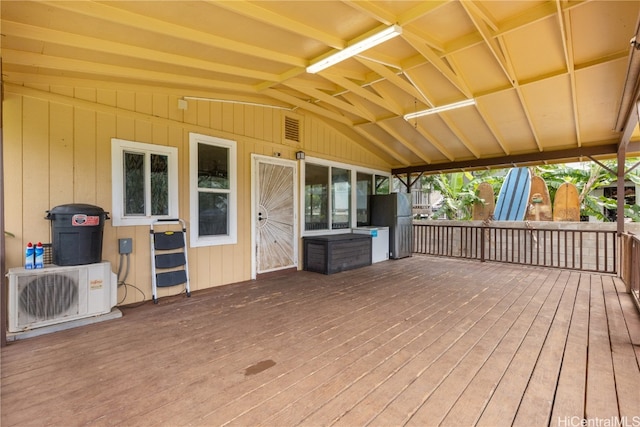 deck with ac unit