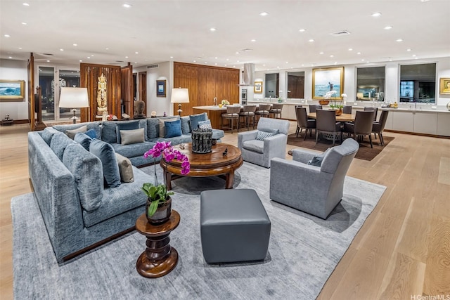 41-471 Kalanianaole Hwy, Waimanalo, HI 96795 - living area featuring light wood-style floors and recessed lighting