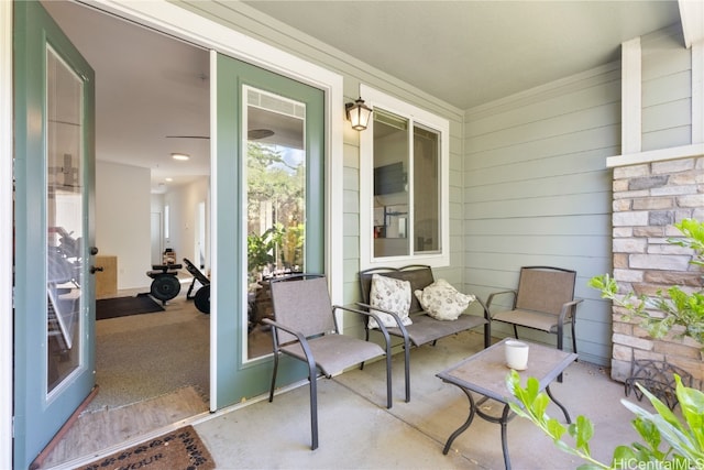 view of patio / terrace with a porch