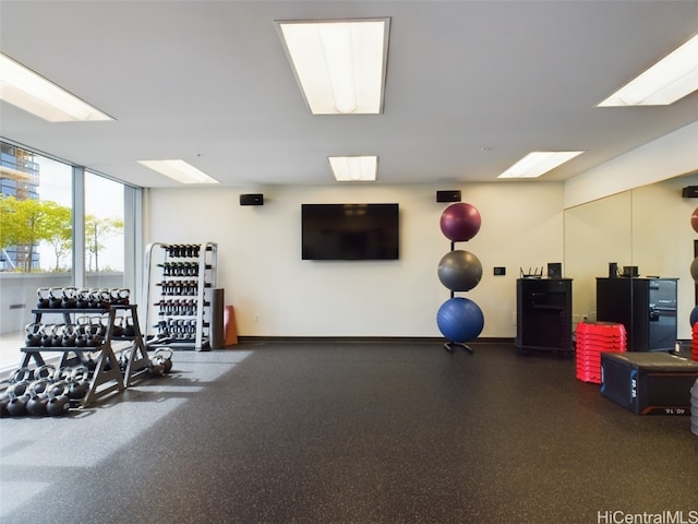 view of workout area