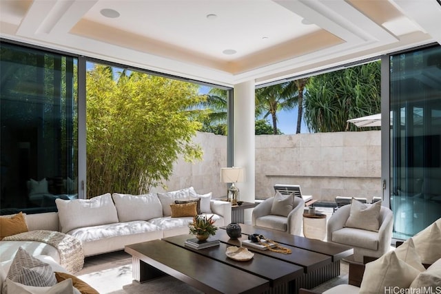 sunroom featuring a wealth of natural light