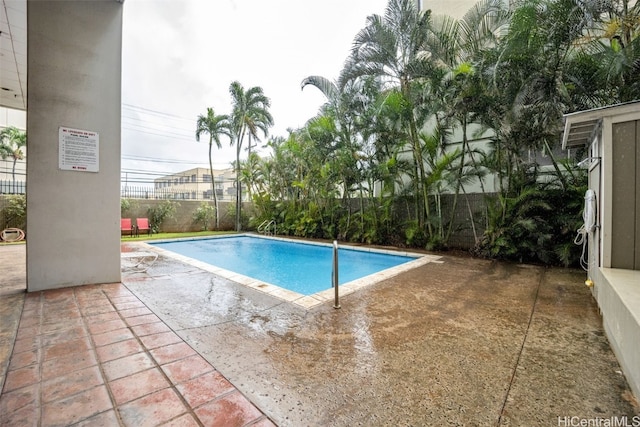 view of pool with a patio