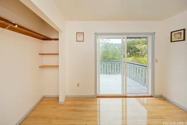 doorway featuring light hardwood / wood-style flooring