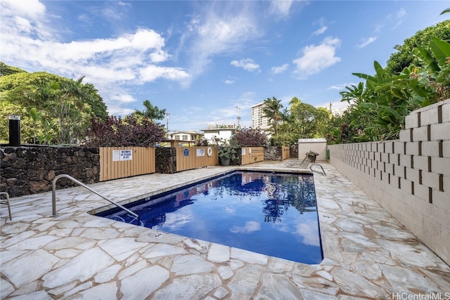 view of pool with a patio