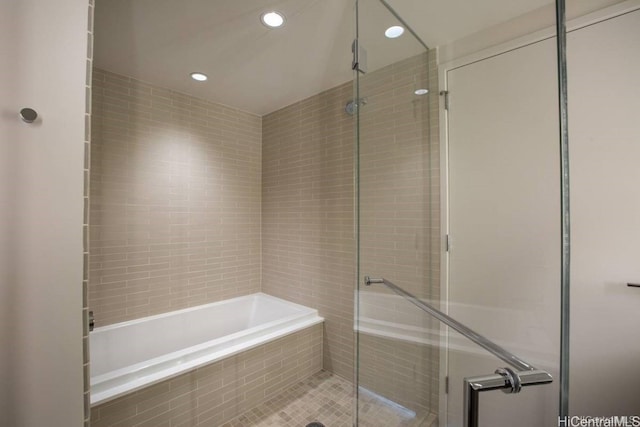 bathroom featuring walk in shower