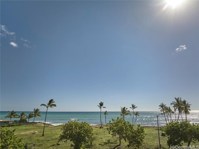 water view featuring a beach view