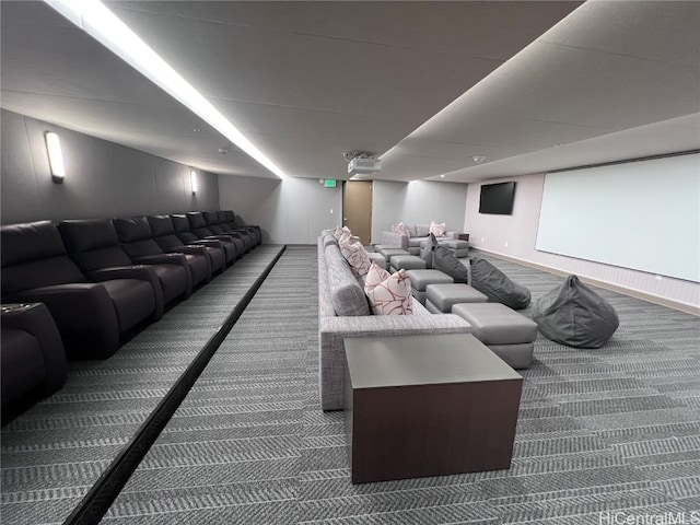 view of carpeted cinema