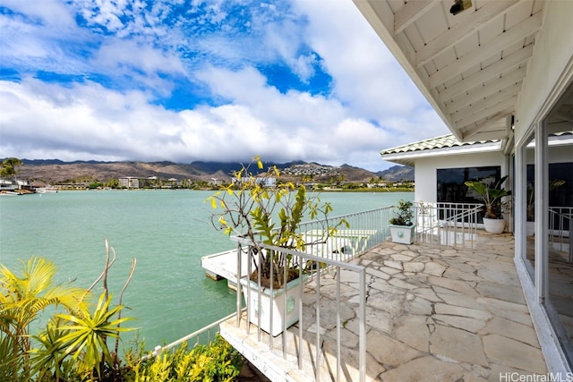 property view of water with a mountain view