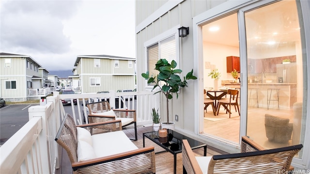 balcony with an outdoor living space