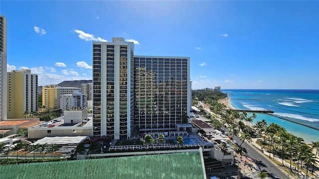 2500 Kalakaua Ave Unit 1606, Honolulu, HI 96815 - view of building exterior with a water view and a city view