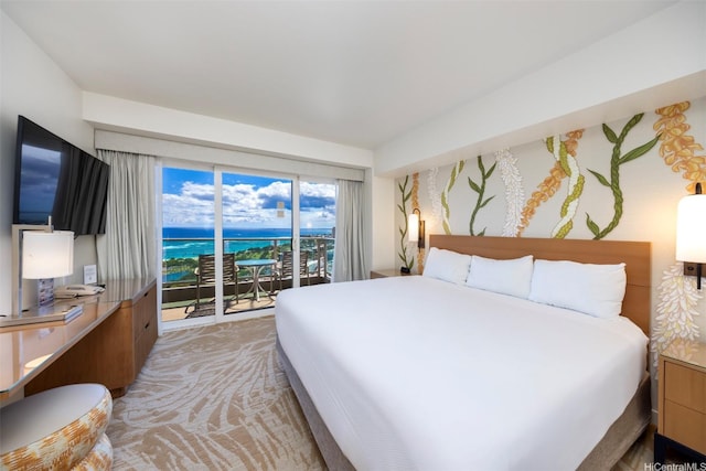 410 Atkinson Dr Unit 3007, Honolulu, HI 96814 - bedroom featuring access to exterior and light carpet