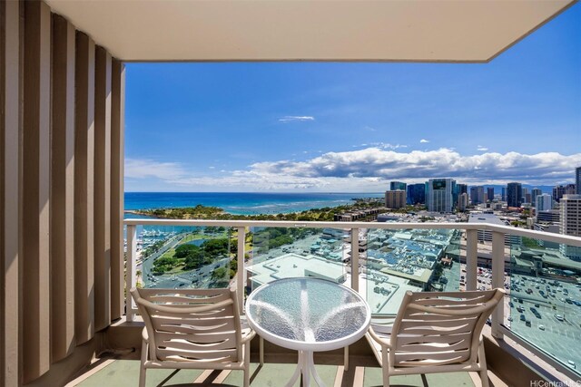 410 Atkinson Dr Unit 3007, Honolulu, HI 96814 - balcony with a city view and a water view