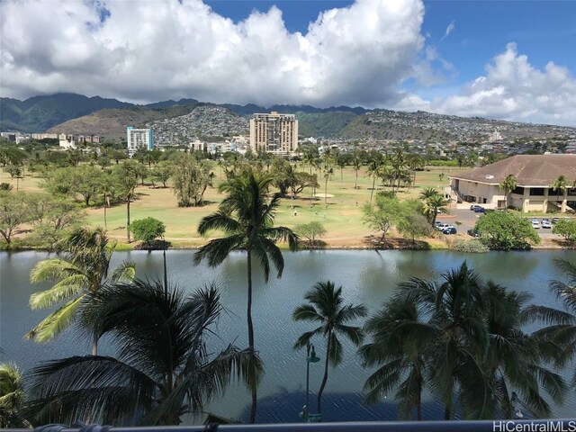 water view with a mountain view