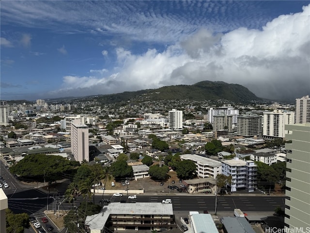 view of city featuring a mountain view