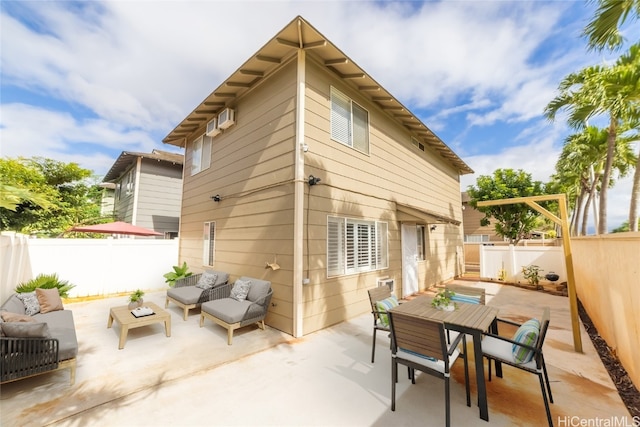 view of patio with outdoor lounge area