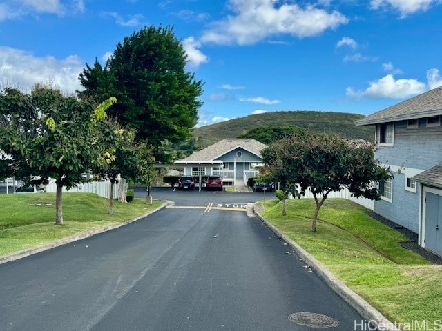 view of street featuring a mountain view