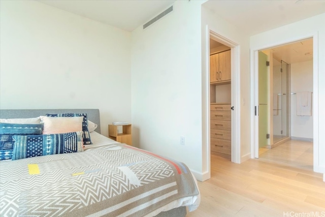 bedroom featuring light hardwood / wood-style flooring