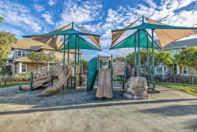 view of jungle gym