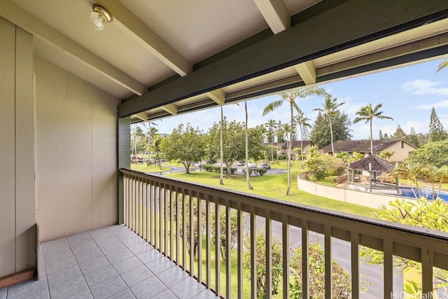 view of balcony